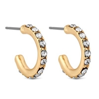 Debenhams  J by Jasper Conran - Gold crystal embellished mini hoop earr