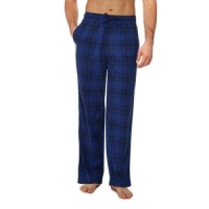 Lounge & Sleep - Blue checked print pyjama bottoms &pound;11.20