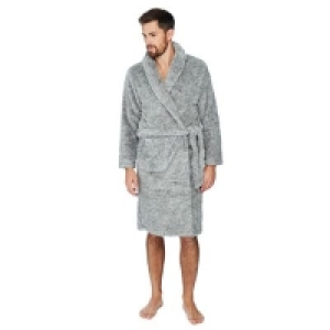 Mantaray - Grey fleece dressing gown &pound;32.00