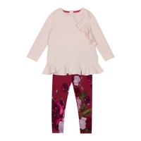 Debenhams  Baker by Ted Baker - Girls pink top and floral print leggin