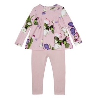 Debenhams  Baker by Ted Baker - Girls light pink floral print top and 