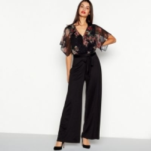 RJR.John Rocha - Black Lizabeth Floral Print Flared Leg Ju
