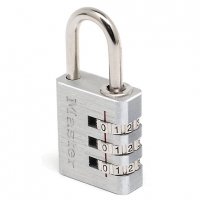 Wickes  Master Lock 7630EURD 3 Digit Resettable Padlock - Aluminium 