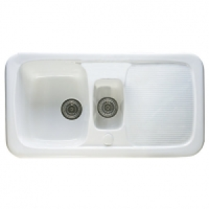 Wickes Farmhouse 1.5 Bowl Ceramic Kitchen Sink - White £174.00
