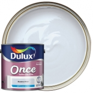 Dulux Once Matt Emulsion Paint - Blueberry White 2.5L &pound;25.00