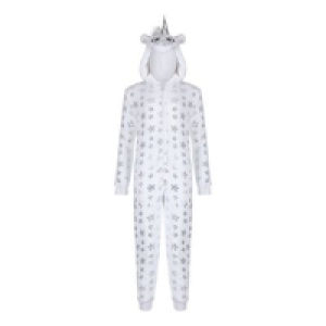 Yumi Girl - White star embellished unicorn onesie