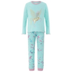 Monsoon - Girls blue Peggy unicorn jersey pyjama set