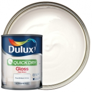 Dulux Quick Dry Gloss Paint - Pure Brilliant White 750ml &pound;16.00