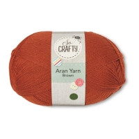 Aldi  So Crafty Brown Aran Yarn