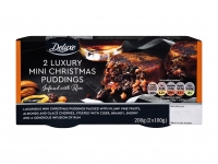 Lidl  Deluxe 2 Luxury Mini Christmas Puddings