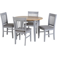 Wilko  Oxford Extending Dining Gey/Grey Fabric & 4 chairs