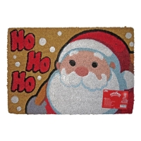 QDStores  JVL Christmas Coir Door Mat 40 x 60cm Santa Hohoho