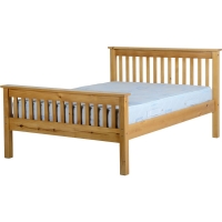 Wilko  Ville Bed 5ft High Foot End Distressed Waxed Pine