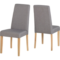 Wilko  Rimini Chair in Grey Fabric Set of 2