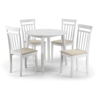 Wilko  Julian Bowen Coast Dining Table and 4 Chairs White