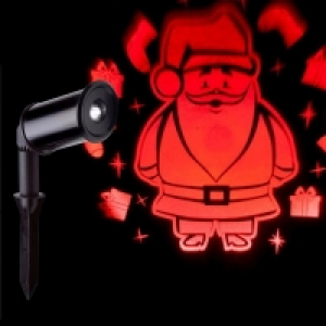 LED Red Outdoor Santa & Presents Projector Light Mains £9.99
