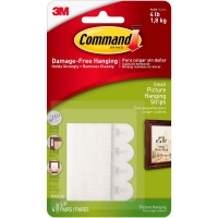 Wilko  Command Damage Free Picture Hanging Strips Small White Set o
