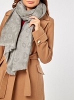 Debenhams  Dorothy Perkins - Grey leopard jacquard scarf