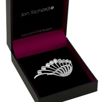 Debenhams  Jon Richard - Silver crystal wing brooch