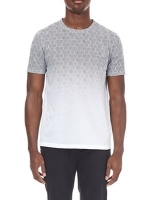 Debenhams  Burton - White geometric fade t-shirt