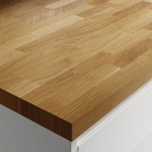 Wickes Solid Wood Worktop - Natural Oak 600 x 38mm x 3m £305.00