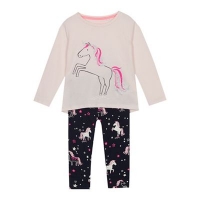 Debenhams  bluezoo - Girls Multicoloured Unicorn Print Pyjama Set