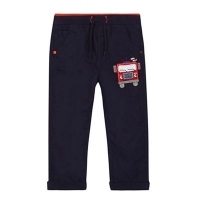 Debenhams  bluezoo - Boys navy fire engine applique trousers