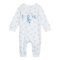 Debenhams  bluezoo - Baby boys white Little Brother print sleepsuit