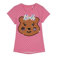 Debenhams  BBC Children In Need - Kids pink Pudsey print T-shirt