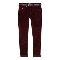 Debenhams  J by Jasper Conran - Boys maroon corduroy slim fit trousers