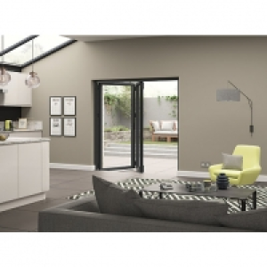 Jci Aluminium Bi-fold Door Set Grey Right Opening 2090 x 179 £2,199.00
