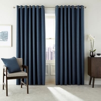 Debenhams  Hotel - Dark blue polyester Barcelo lined curtains
