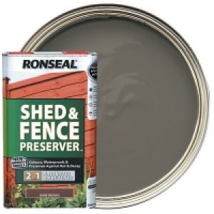 Ronseal Shed & Fence Preserver - Dark Brown 5L &pound;31.99