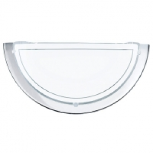 Eglo Planet 1 Chrome & Satinated Glass Half Wall & Ceiling L £11.99