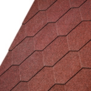 IKO Armourshield Tile Red Hexagonal Shingles 3m2 Pack 21 £46.20