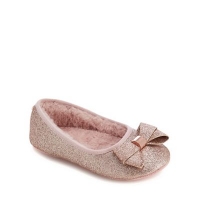 Debenhams  Baker by Ted Baker - Girls pink glitter slippers