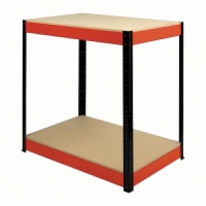 Rb Boss Workbench 2 Wood Shelves - 900 x 900 x 300mm 600kg U £99.99