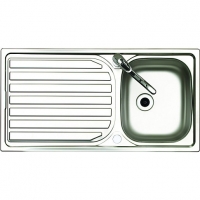 Wickes  Wickes 1 Bowl Reversible Kitchen Sink & Drainer with Tap - S