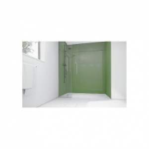 Wickes  Wickes Forest Green Acrylic 1200 x 900mm 2 Sided Shower Pane