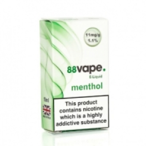 88vape E-liquid 11mg Menthol 10ml £1.00