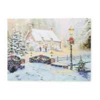 Aldi  Perfect Christmas LED Cottage Canvas
