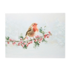 Perfect Christmas LED Robin Canvas