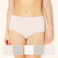 Debenhams  The Collection - 5 pack pale pink spotted and striped cotton