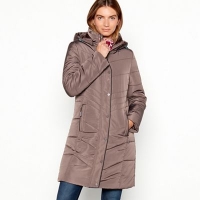 Debenhams  Maine New England - Taupe fur trim padded hooded coat
