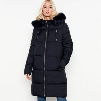 Debenhams  The Collection - Navy padded longline coat