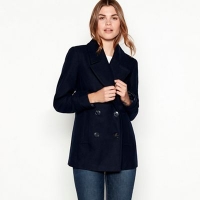 Debenhams  The Collection - Navy double breasted peacoat