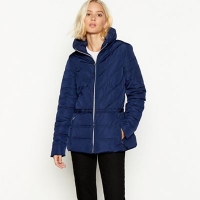 Debenhams  The Collection - Navy padded hooded jacket