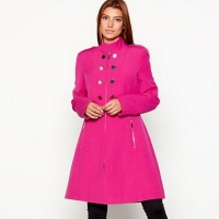 Debenhams  Star by Julien Macdonald - Bright pink military button coat