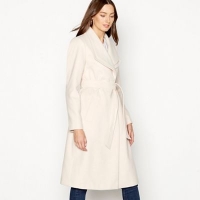 Debenhams  The Collection - Natural double collar belted coat