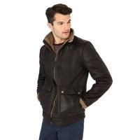 Debenhams  Mantaray - Brown Harrington jacket